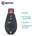 KEYYOU M3N5WY783X IYZ-C01C для Dodge Jeep Chrysler 300 Замена 433 МГц Авто 4 кнопки Fob Автомобильный Дистанционный ключ без ключа чехол для входа