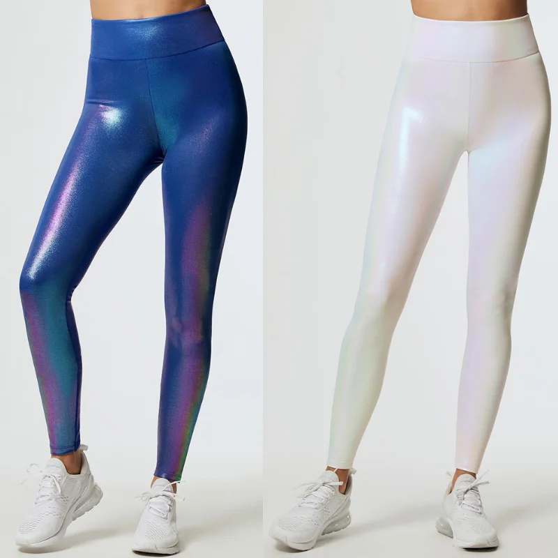 

Cheap Peach Hip Lift High Waist Stretch Running Price Trendy Keep A Large Stock Of Goods Metalic Leggings