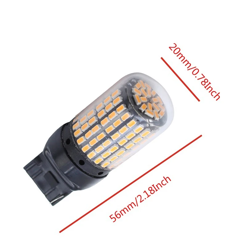 2 шт. супер яркий Canbus T20 7440 W21W Wy21W 144-Smd обратный светильник без ошибок гипервспышки