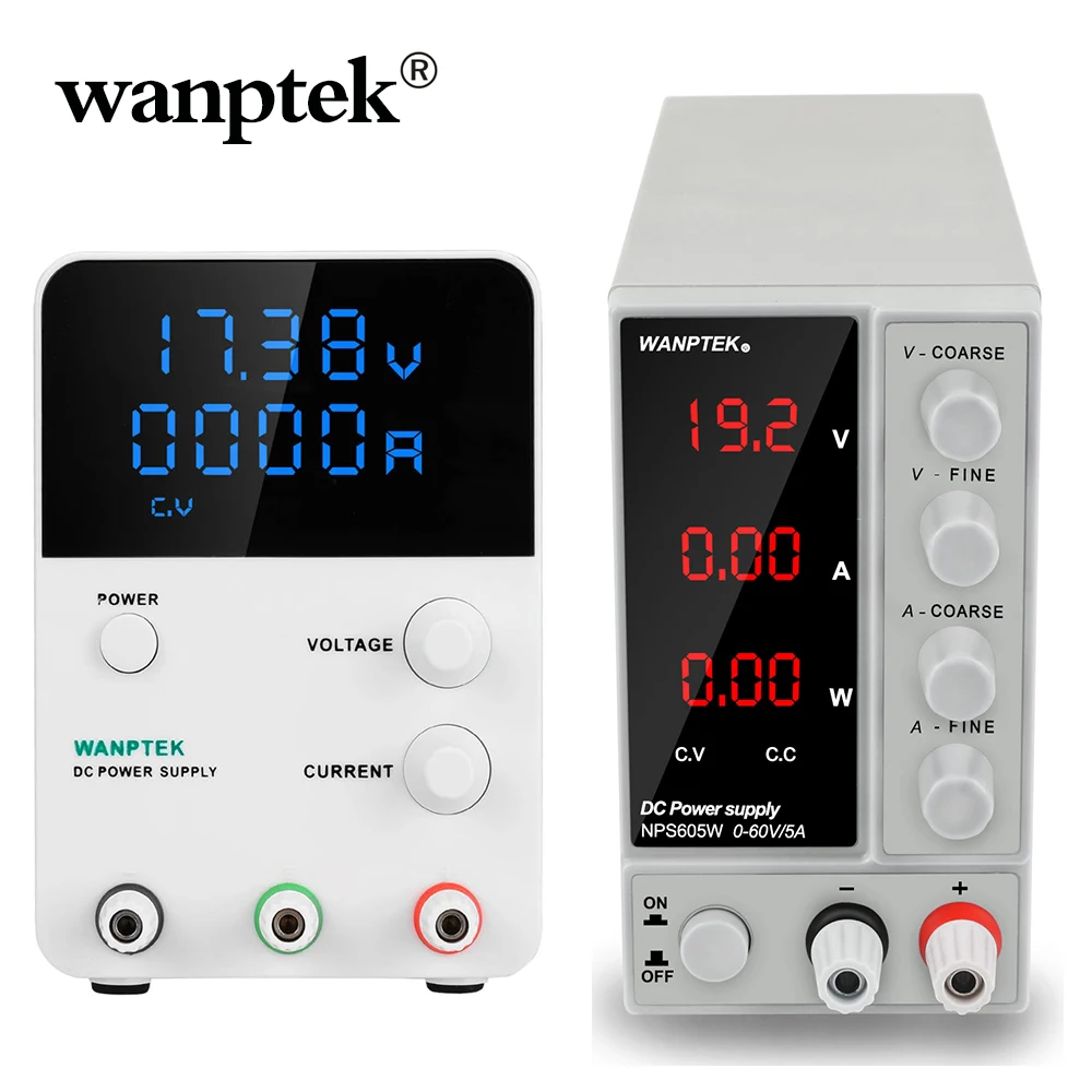 Wanptek оригинальная 3 Типы лаборатории переключение Регулируемый Питание 60V 5A DC затемнения скамья Источники питания переменной для телефона ремонт ПК