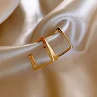 Золотой обруч серьги маленький большой круг обручи CC Форма крупное колье серьги для женщин и девочек уникальные металлические ювелирные изделия