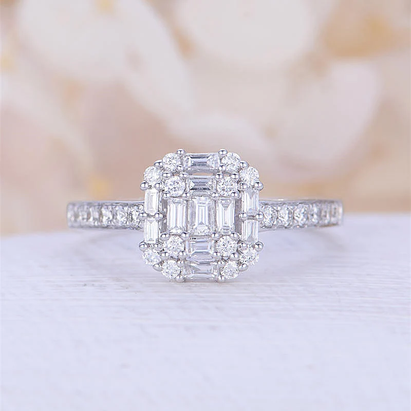 Новые Обручальные кольца USTAR с квадратным фианитом для женщин Блестящие