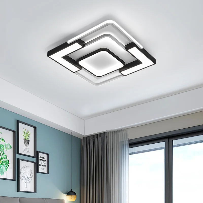 Люстра освещение для гостиной спальни Lustre прямоугольная люстра AC85 265V lamparas de techo