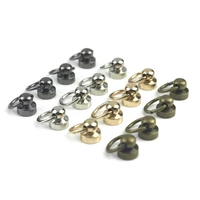 20pcs 9mm Metal Solid Button Ring Round Head Stud Screwback Leather Craft Nail Rivet Craft phone case decor Accessories 