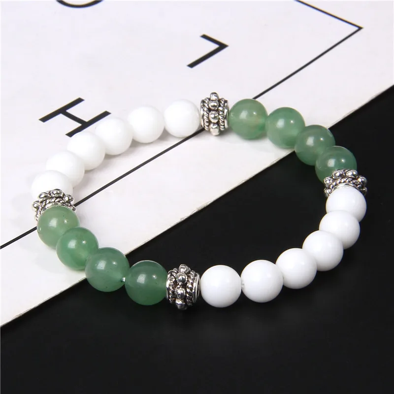 

Natural Stone Green Aventurine Beads Bracelet Red Agates Beaded Charm Yoga Energy Bracelet Jewelry for Women Gifts Dropshipping