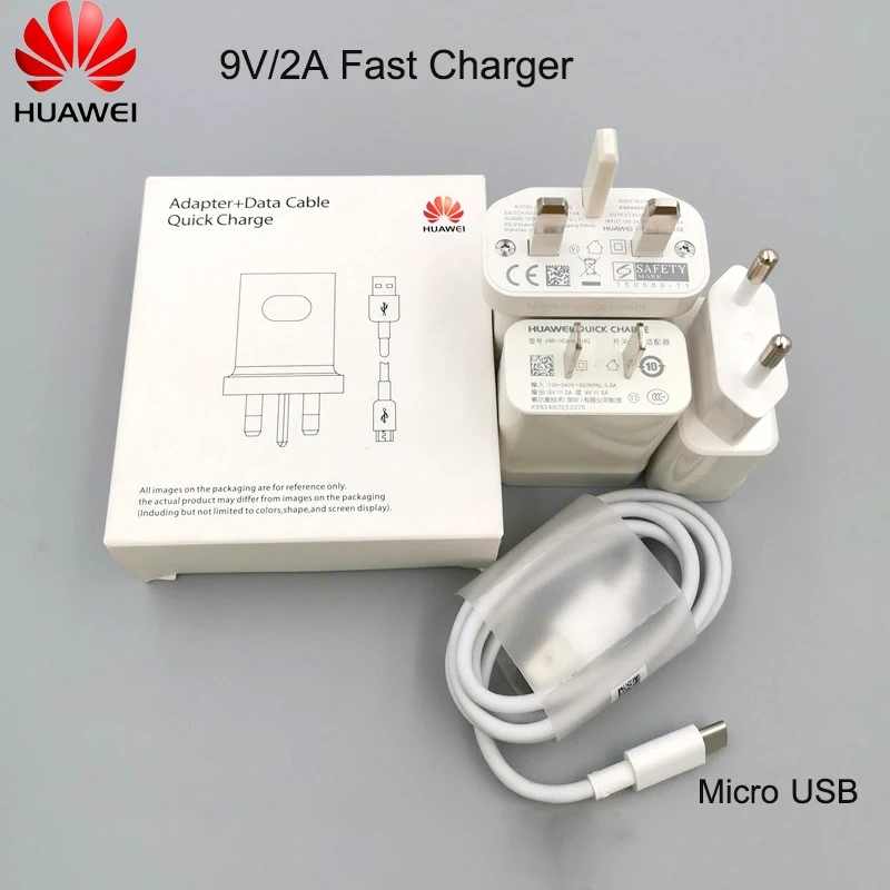 Оригинальное зарядное устройство Huawei 9V2A кабель micro usb для зарядки mate 10 8 9 lite p10 p8 p9