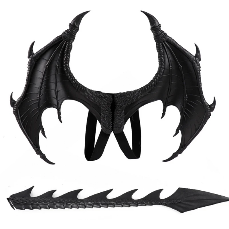 Maleficent/черное платье-пачка с роскошными рогами и крыльями нарядное платье для