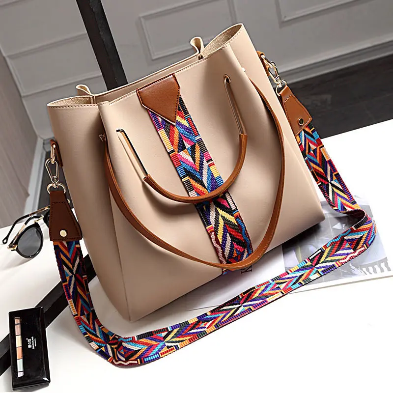 

Single female large shoulder bag 2021 summer new aslant bucket bag joker ms high-capacity portable lash BaoChao