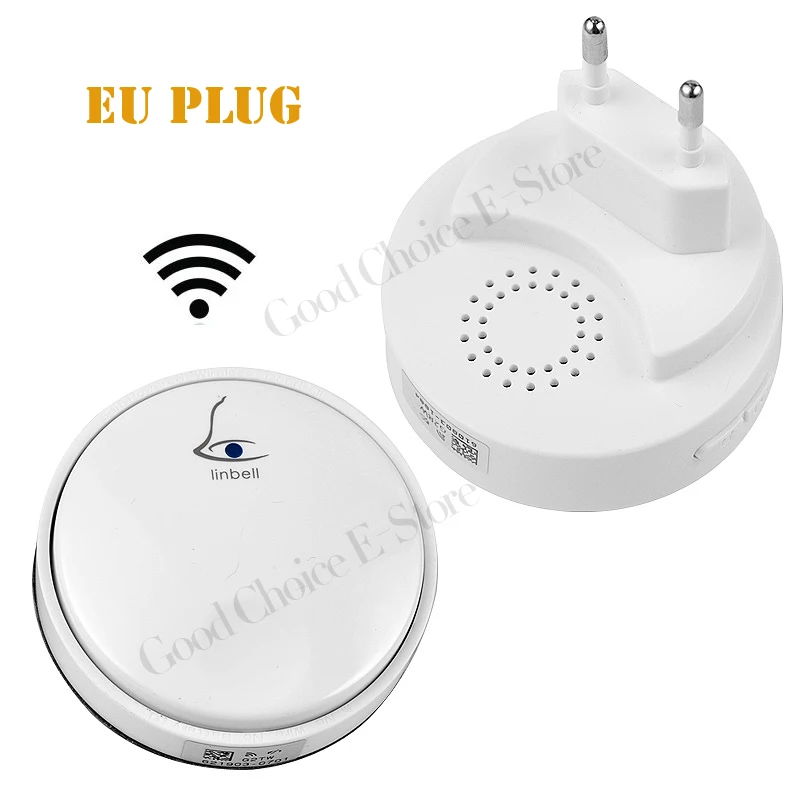 EU Plug 32 мелодии беспроводной дверной звонок с дистанционным управлением дверной звонок, без батареи, водонепроницаемый, ЕС/США/Великобритания штекер 110-250 В - Цвет: EU Plug