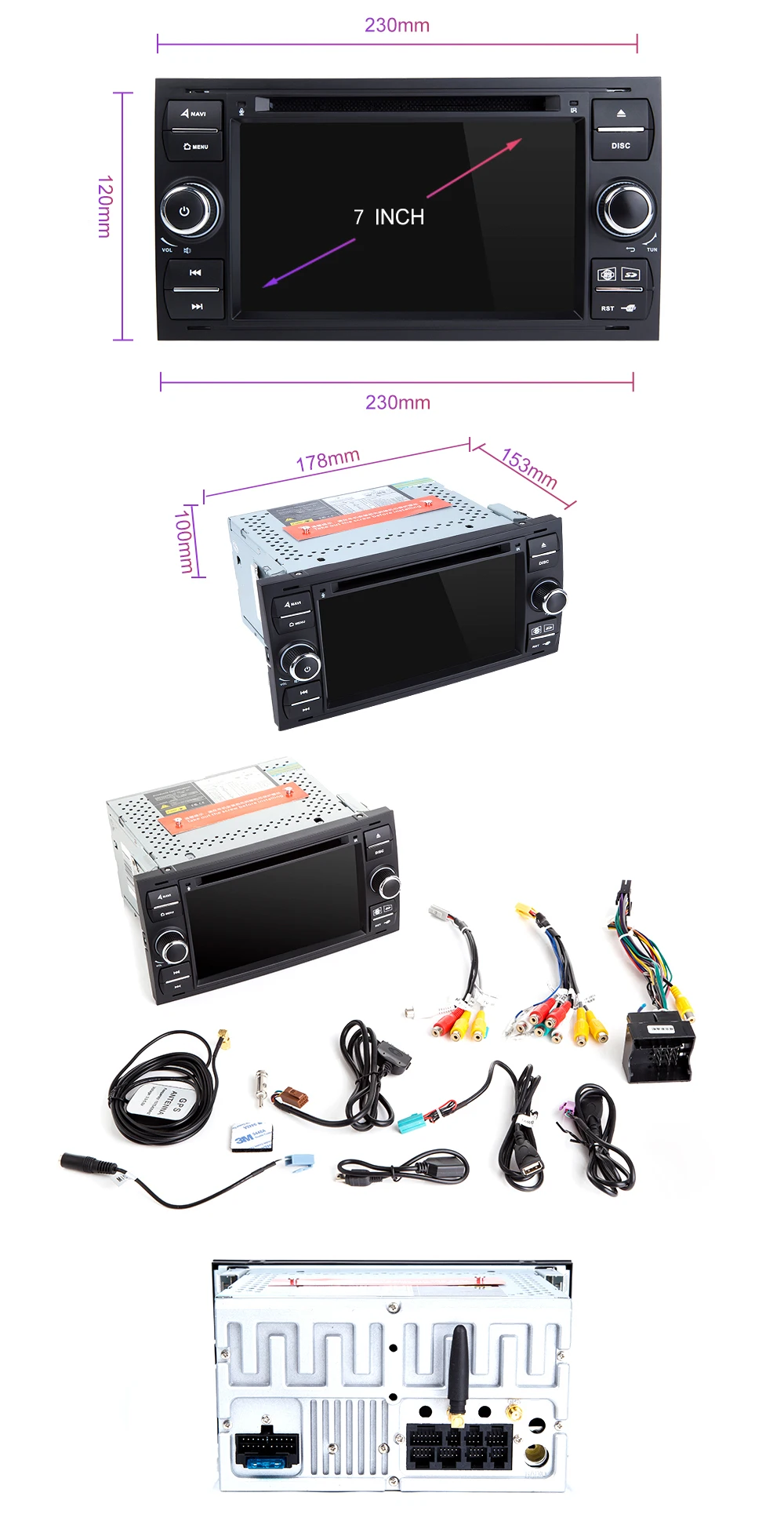 Ips DSP 8 Core2 din Android 9 автомобильный Радио мультимедиа для Ford Focus 2 3 mk2 Mondeo 4 Kuga Fiesta Transit подключения S-MAXC-MAX 4G 64G