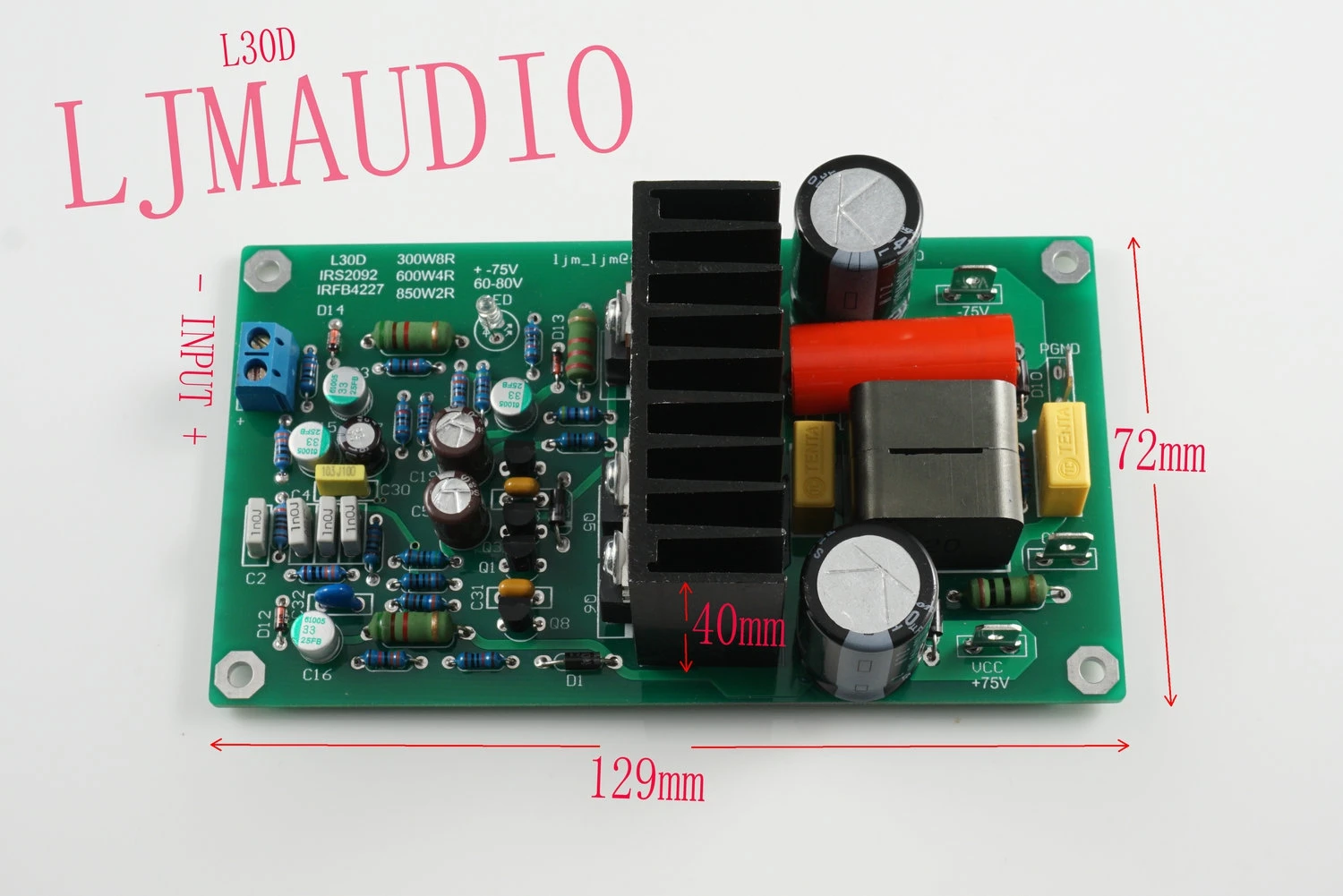 L30D 300-850 Вт цифровой усилитель мощности IRS2092S mono IRAUDAMP9 схема дизайна | Электроника