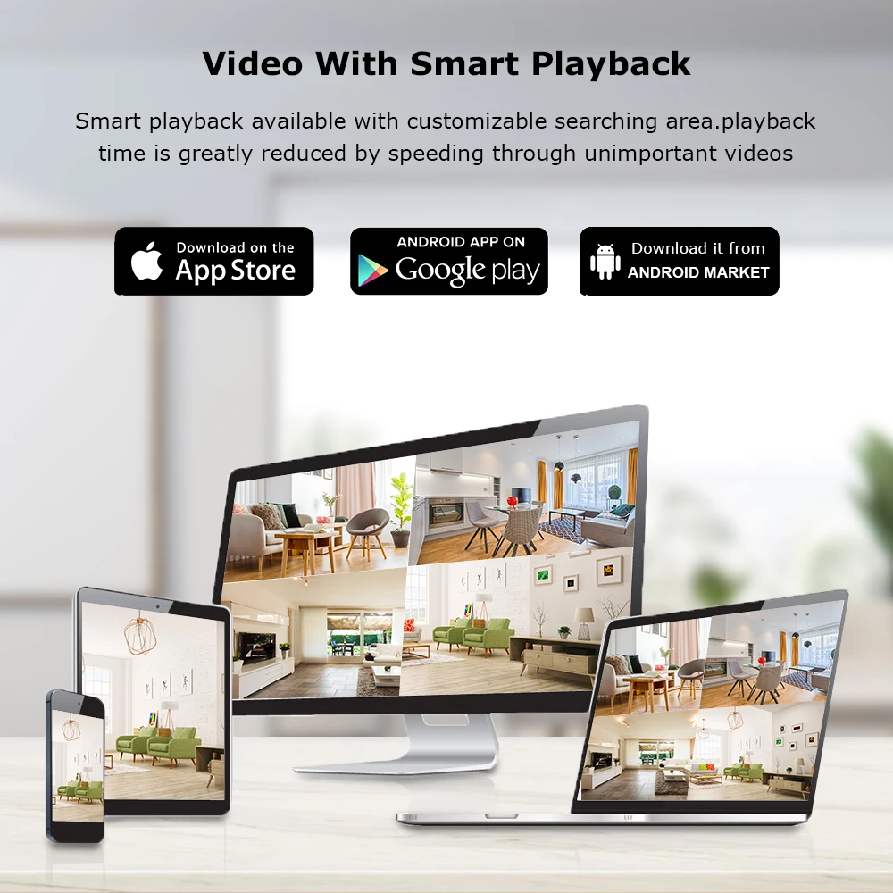 Беспроводная камера видеонаблюдения ANRAN инфракрасная ночного видения 6 каналов