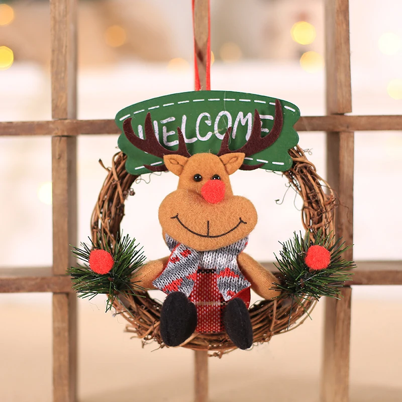 1 шт. 15 см Добро пожаловать Рождественская кукла-игрушка из мультфильма венок