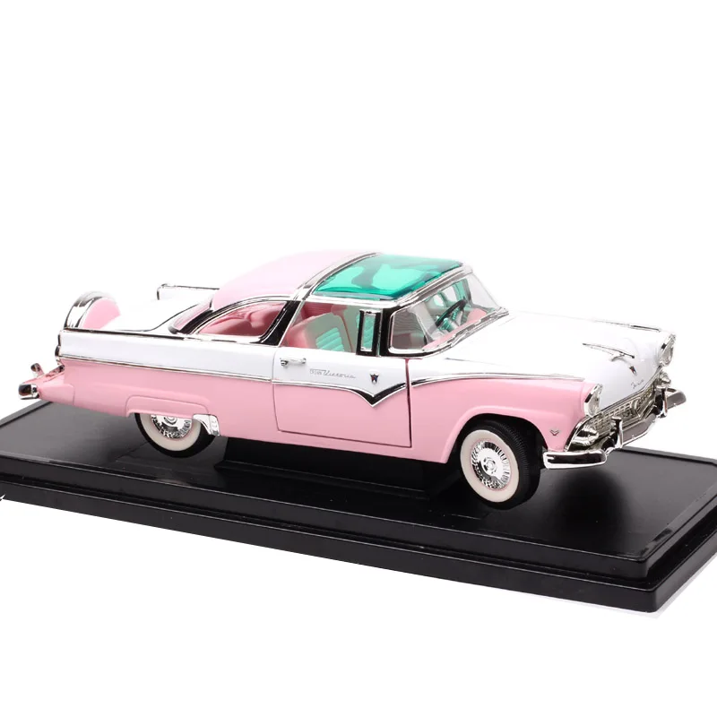 

Diecast Alloy Vehicle 1:18 Scale Ford 1955 Classic Car Model Metal Adult Ornaments Collection Decoration Display Souvenir Gifts