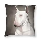Наволочка с рисунком Бультерьера на заказ, квадратная наволочка для домашней декоративной подушки с 3D двусторонним рисунком для автомобиля