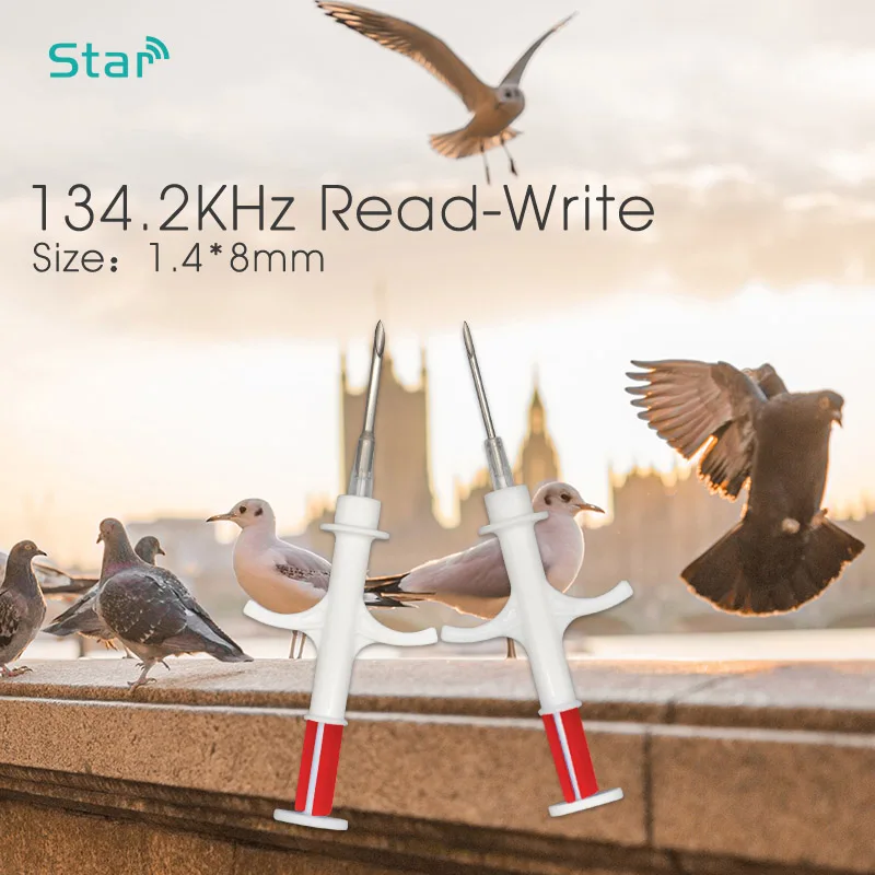 Стеклянная бирка 134 2 кГц с радиочастотной идентификацией домашних животных