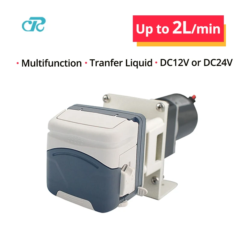 

Перистальтический насос 2 л/мин, насос для переноса жидкости 12 В 24 В постоянного тока, водяной насос для анализа сточных вод Benchtop Bioactor