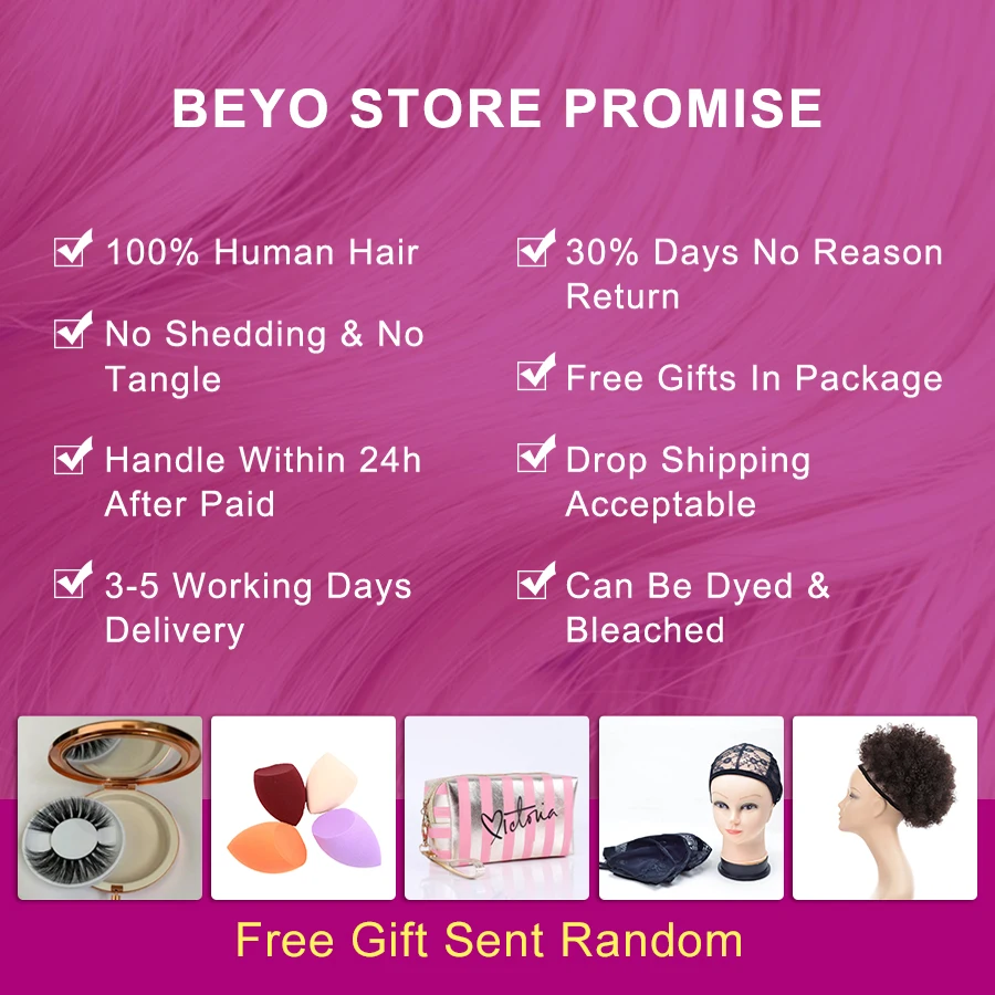 

250 Density Straight 4X4 Lace Closure Wigs For Women Beyo Remy Human Hair Wigs Closure Wig Can Be Restyled DIY Lace Wig