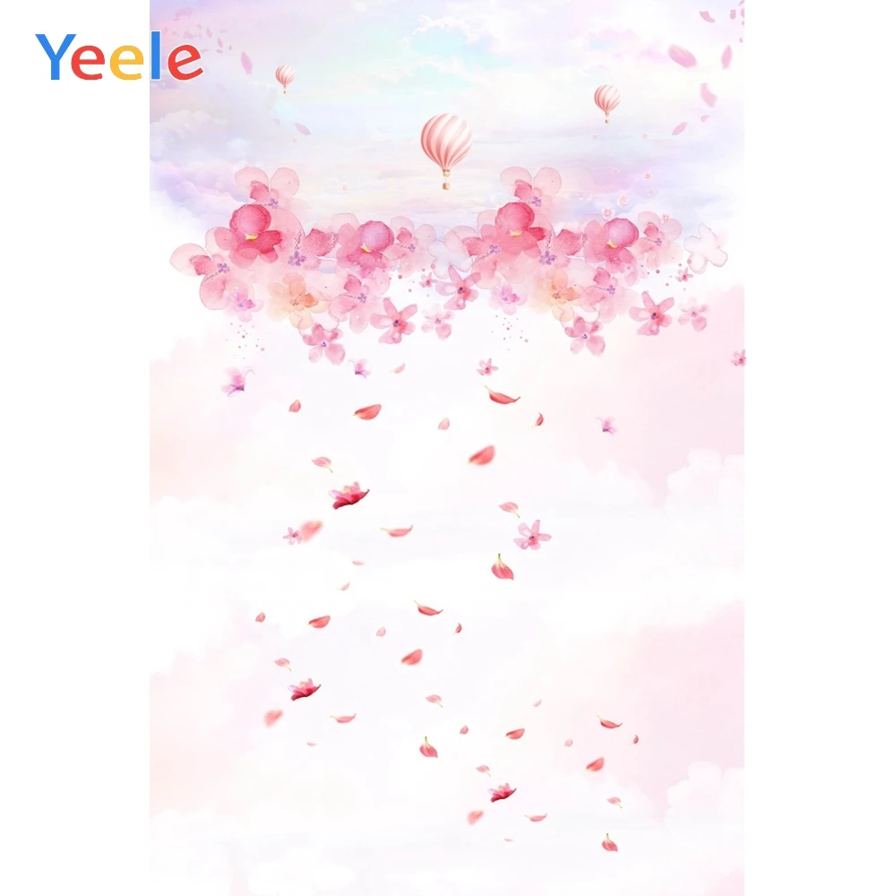 Фон для фотосъемки Yeele с изображением розовых цветов дождя мечты