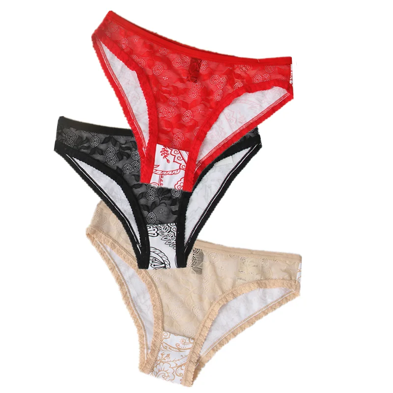 S XXL трусики из хлопка с кружевами нижнее белье для женщин модное девочек милым