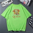 Футболка с рисунком Фредди Меркьюри, женская одежда 2020, футболка Queen Band, женские летние топы, розовая однотонная женская футболка, уличная одежда