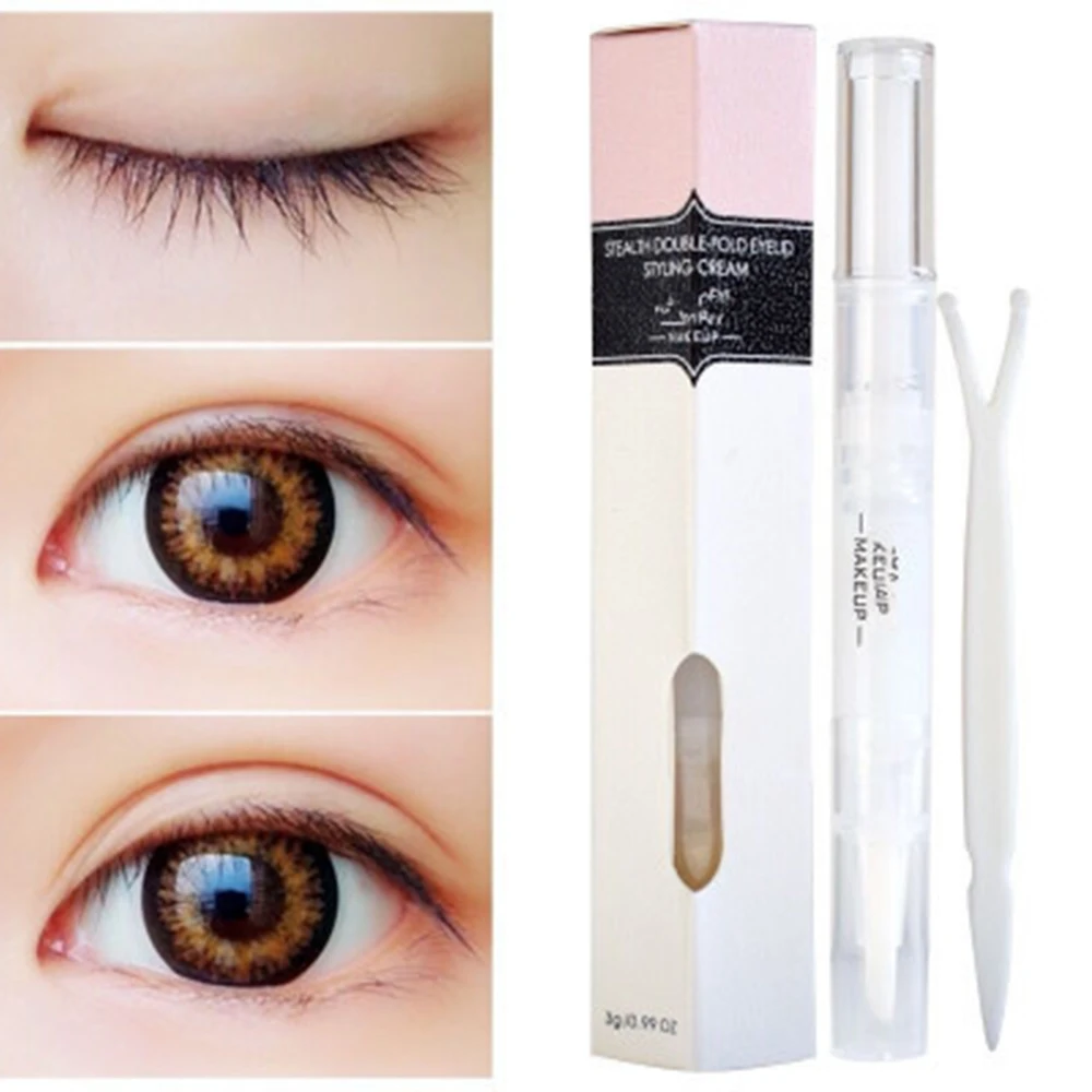 Невидимая водонепроницаемая лента для век с большими глазами не прозрачный клей
