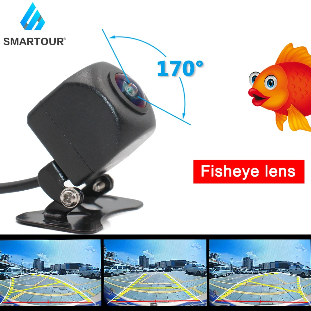 

SMARTOUR Intelligent Dynamic Trajectory Tracks HD Car Rear View Camera HD 1080P CCD 170 degree fisheye For Android DVD Monitor