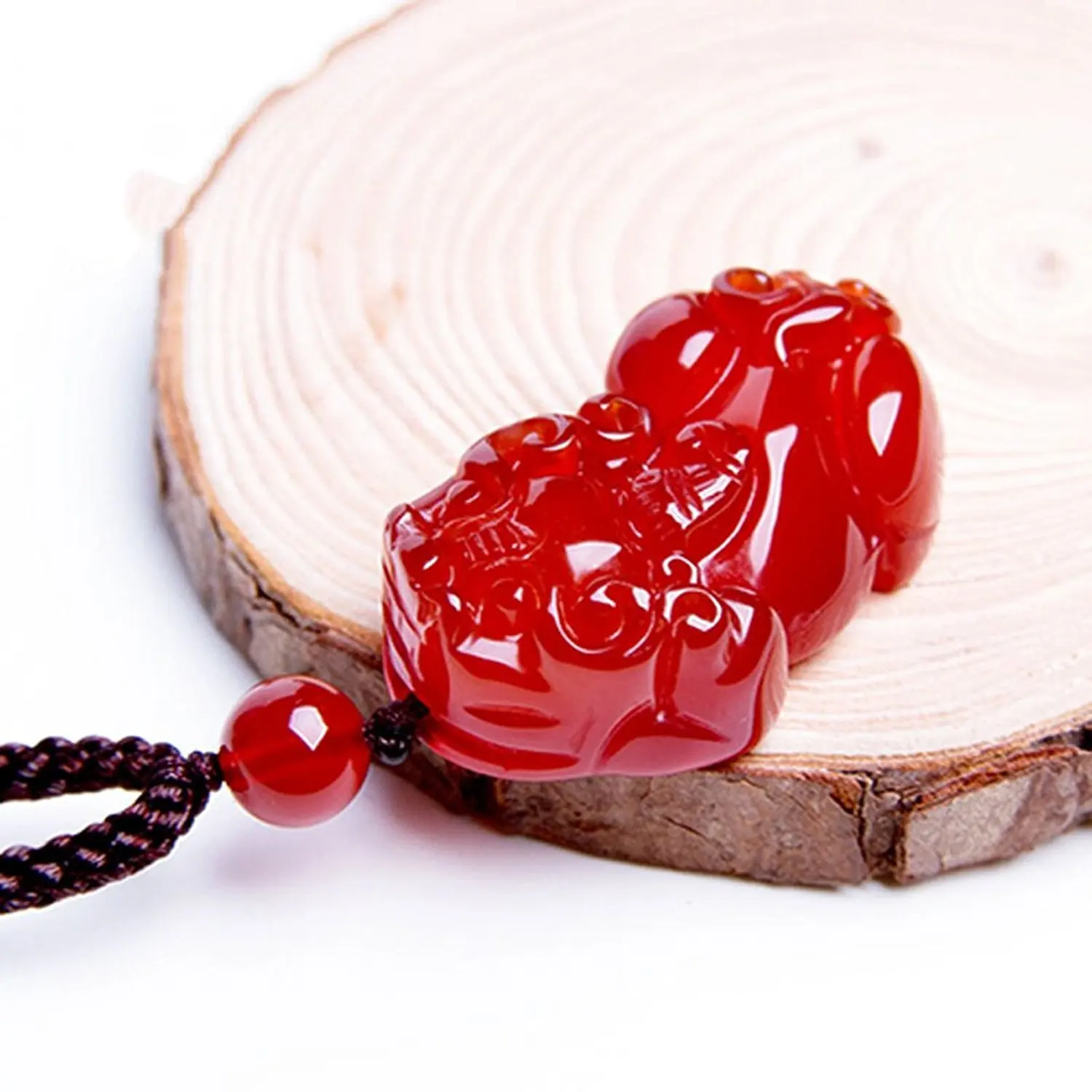LETSFUN дневная подвеска Храбрые войска Кирин Аму зло натуральный Агат Дракон