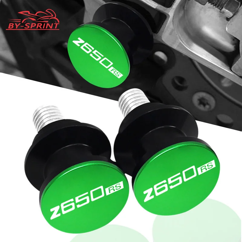 

NEW 8MM One Pair For Kawasaki z650rs Z 650 RS 2021 2022 Motorcycle Accessories Z650RS LOGO Swingarm Spool Slider Stand Screw