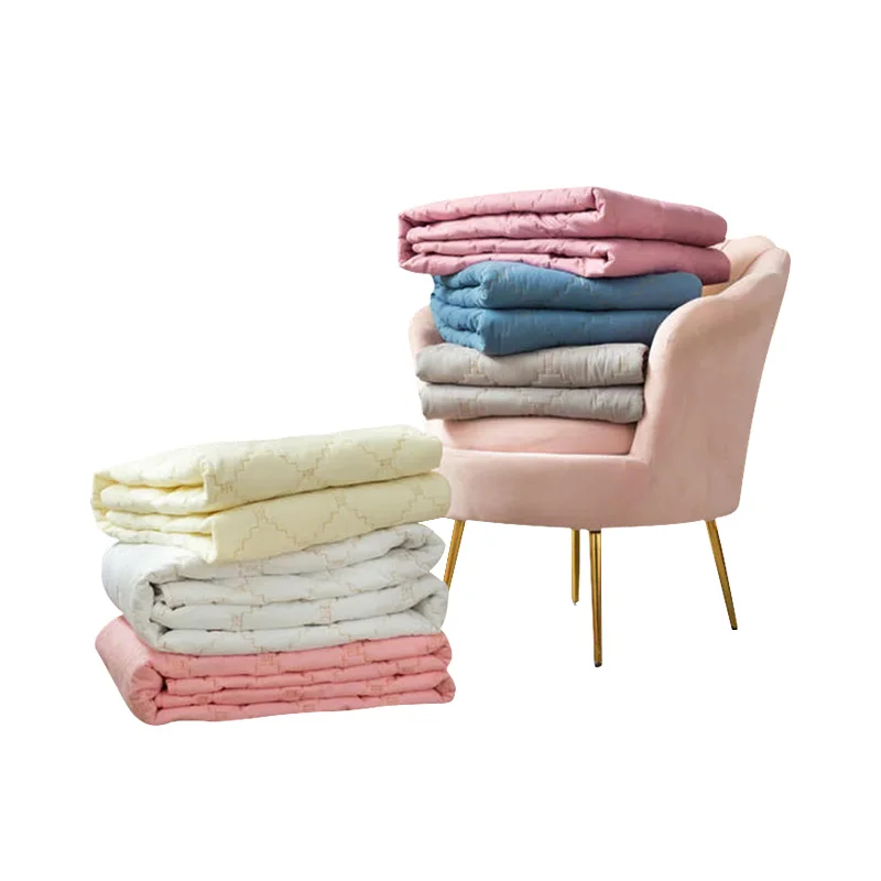 

Solid Color Thicken Quilted Mattress Cover King Queen Size Fitted Sheet Skin-friendly Soft Bed Protector Pad Cover