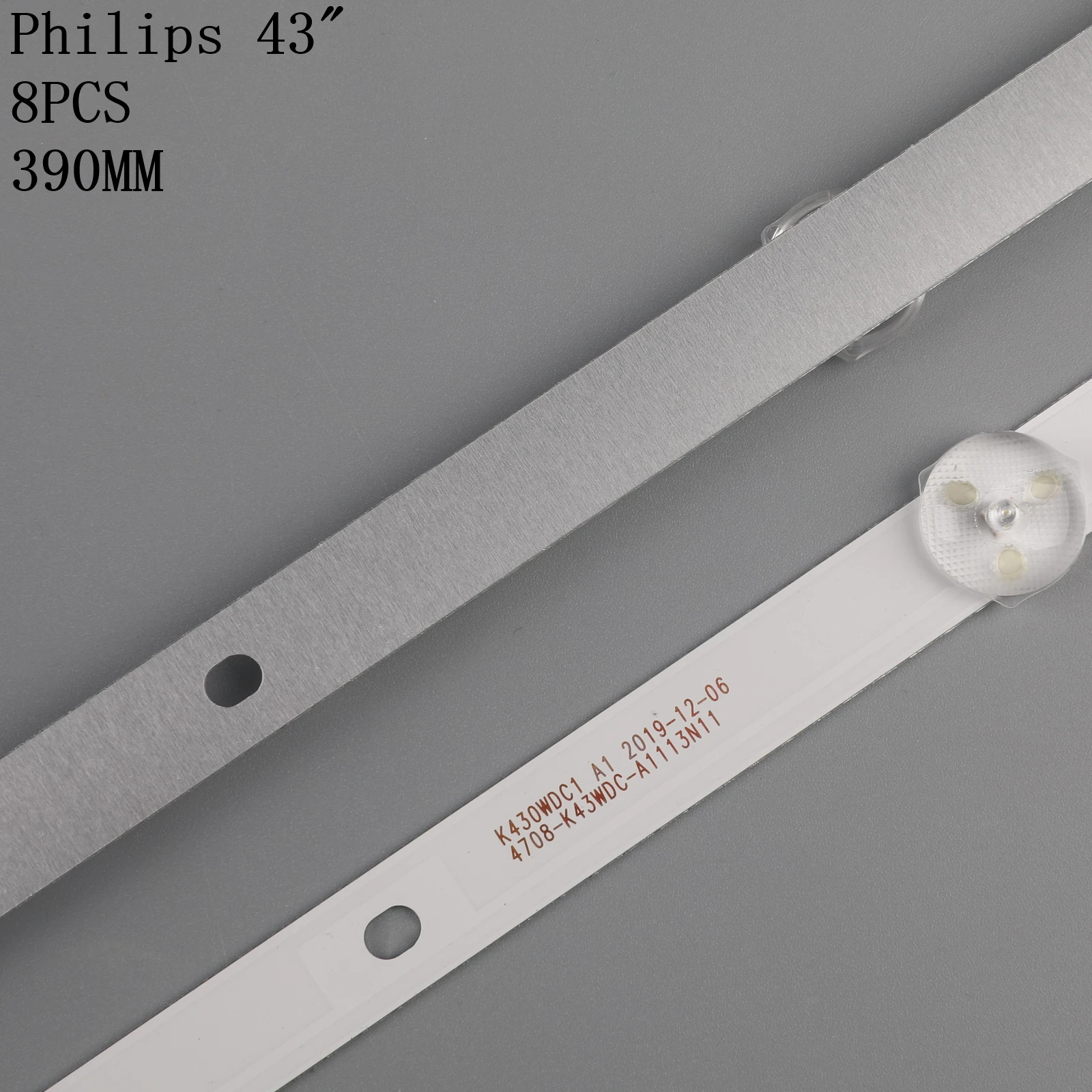 

100% New 8pcs LED Backlight strip 3lamps (6V) 430WDC1 A1 4708-K43WDC-A1113N11 43DL4012N L43E6800 43HFF5952 43L1600C 43BDL4012N