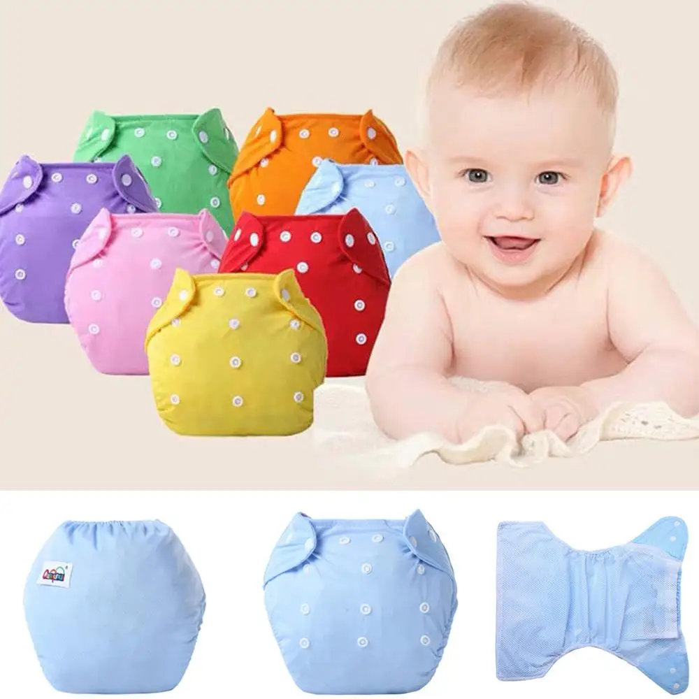 

Baby 7PC/Set Newborn Reusable Nappies Adjustable Diaper Washable Cloth Diaper Infant Washable Nappies
