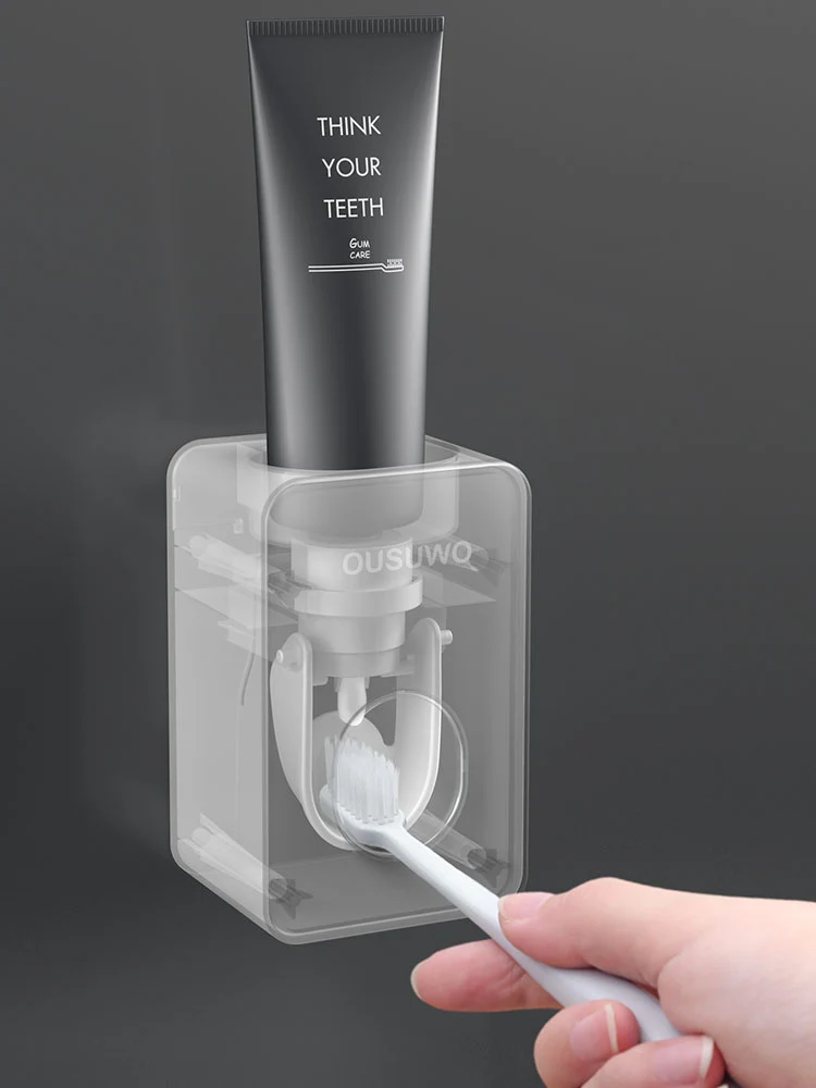

Wall Mount Automatic Toothpaste Dispenser Bathroom Accessories Set Toothpaste Squeezer Dispenser Bathroom Toothbrush Holder Tool