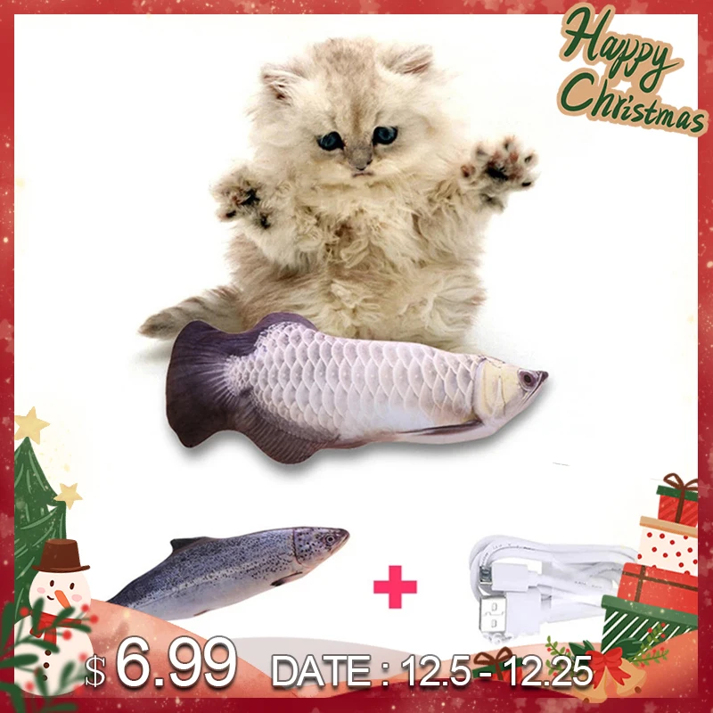 3D игрушка в форме рыбы интерактивные подарки игрушки для кошек с рыбкой и