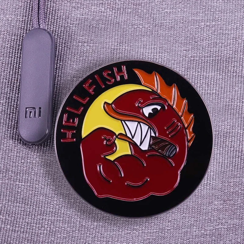 Значок дедушка Симпсона эдл рыбы Униформа значок из аниме популярные аксессуары