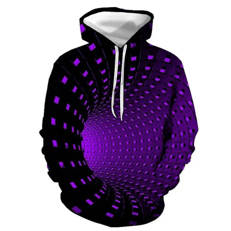 

3D sweater European vortex Print Long Sleeve Hoodie men's sportswear