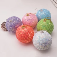 8cm glitter christmas tree ball baubles colorful xmas party home garden decoration new year christmas hanging ornaments supplies
