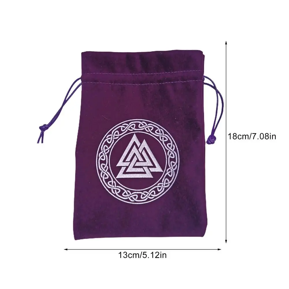 

Velvet Moon Phase Tarots Oracle Cards Storage Bag Runes Constellation Witch Divination Accessories Jewelry Dice Bag