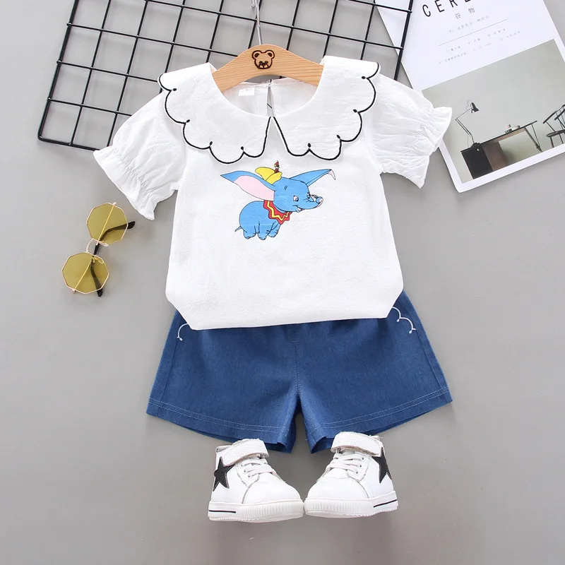 Baby girls clothing sets summer newborn cotton fashion tops+bib shorts 2pcs tracksuits for bebe boys toddler jogging suits 2020 | Детская