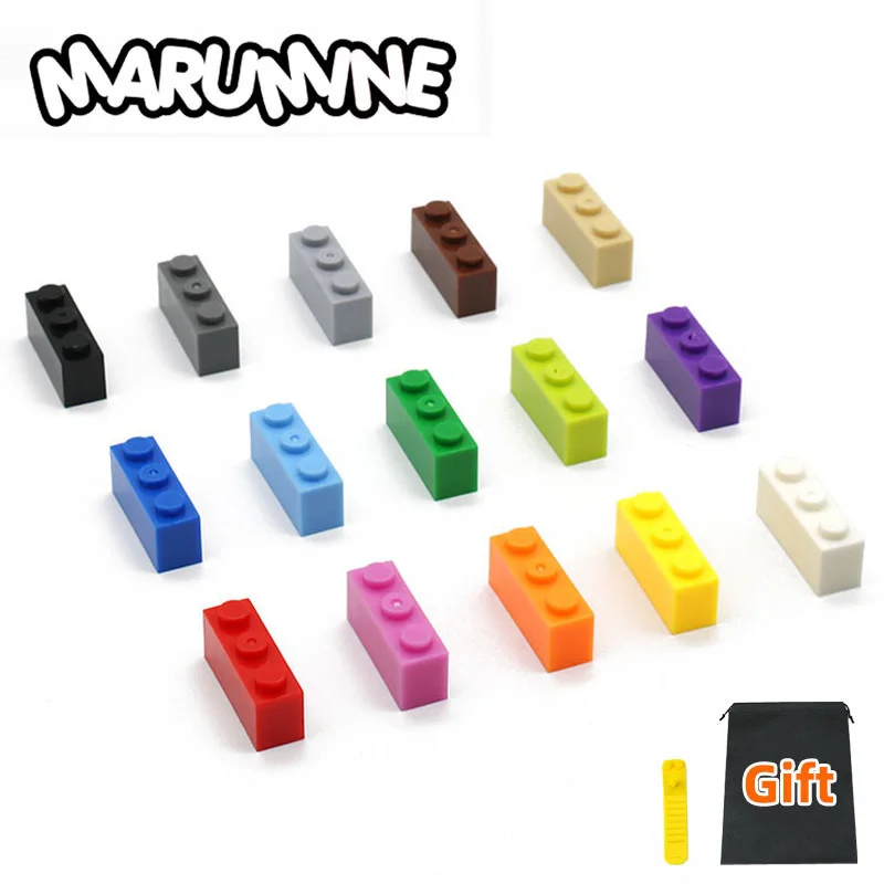 Marumine 50 шт./лот 1x3 точки кубические кирпичи 3622 MOC City Base классические строительные