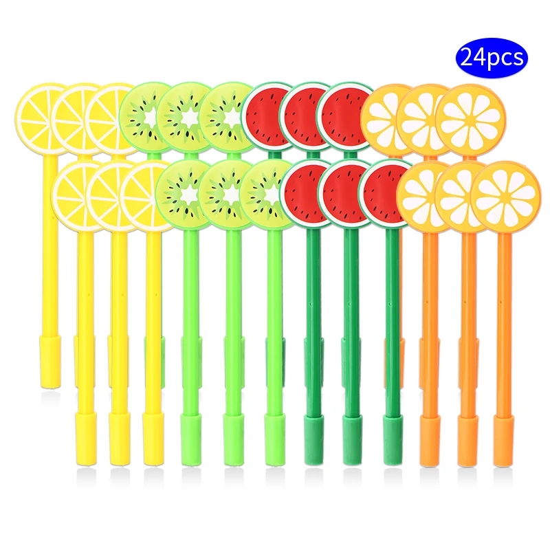 24 шт./компл. новинка кошка скипетр Цветной аниме гелевая ручка тонких листов Kawai