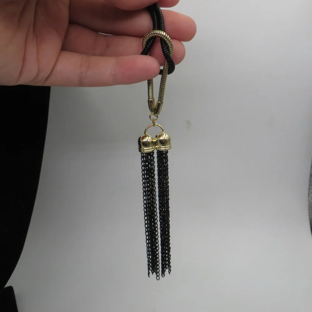 Длинное ожерелье с кисточками для женщин и девушек ювелирные аксессуары