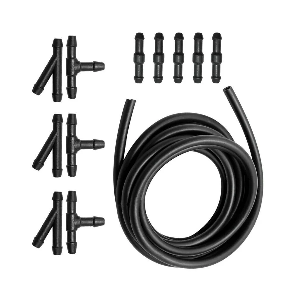 

Car Windshield Washer Hose + Connector Kit T-Piece Tube Pipe Splitter Connector Automobiles Replacement Parts & Accessories