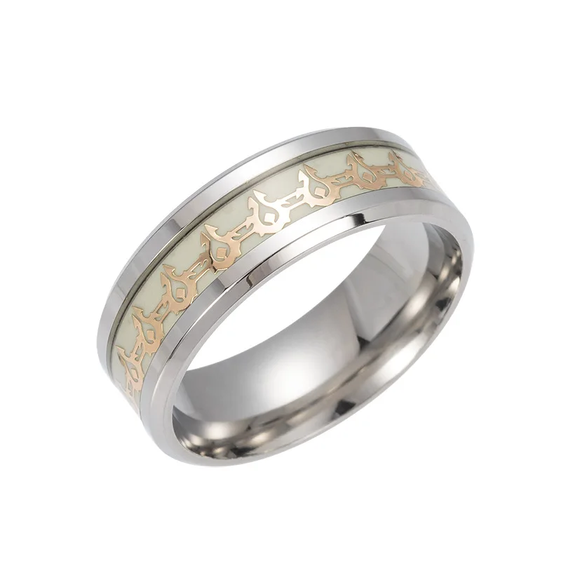 Кольцо из нержавеющей стали с этническим рисунком Warcraft 2020 светящиеся кольца для