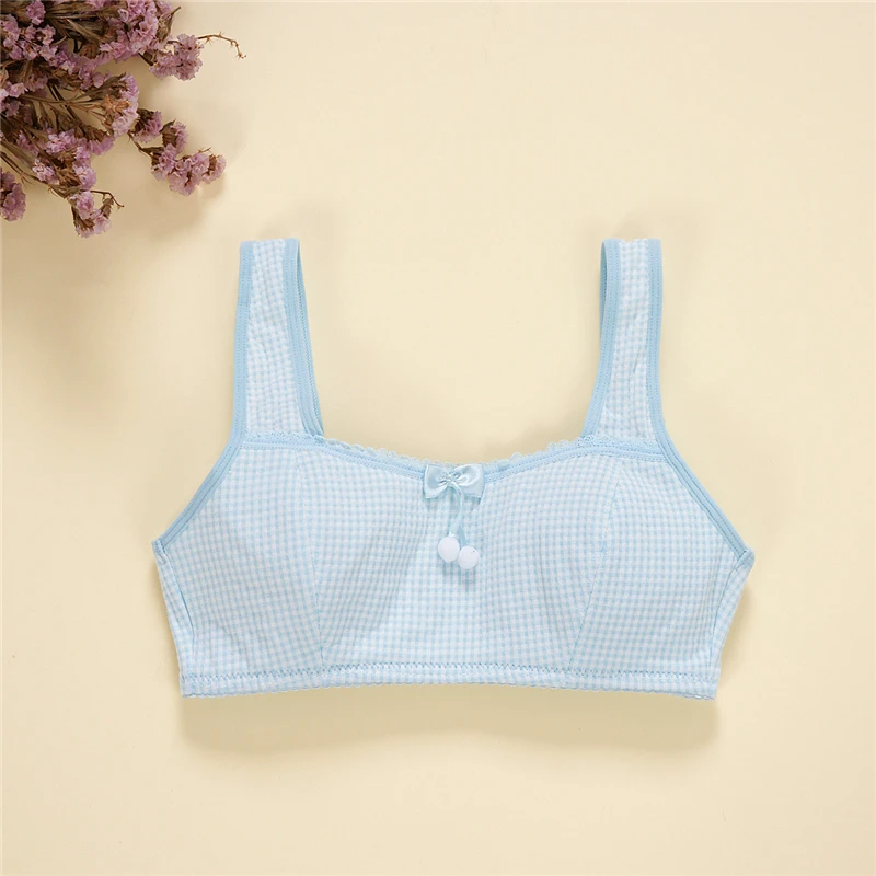 Детское нижнее белье для девочек-подростков Топы с бретельками детская одежда