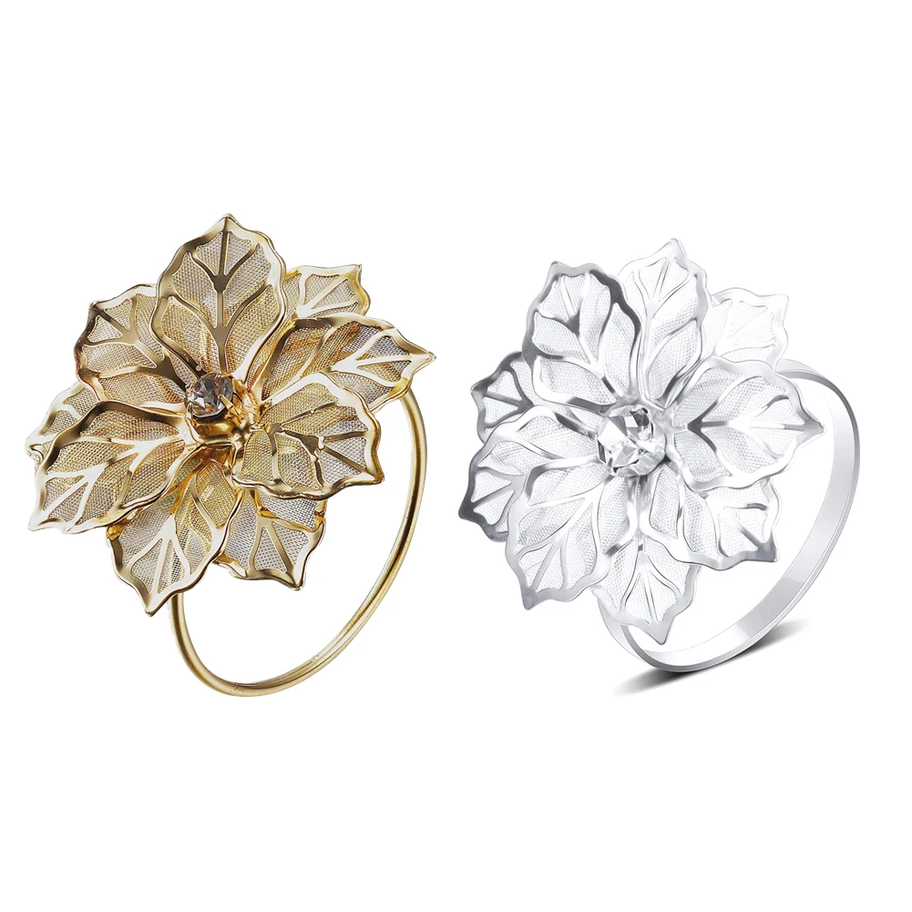 Комплект из 6 шт. сплав ажурные кольца для салфеток с держателем изысканный