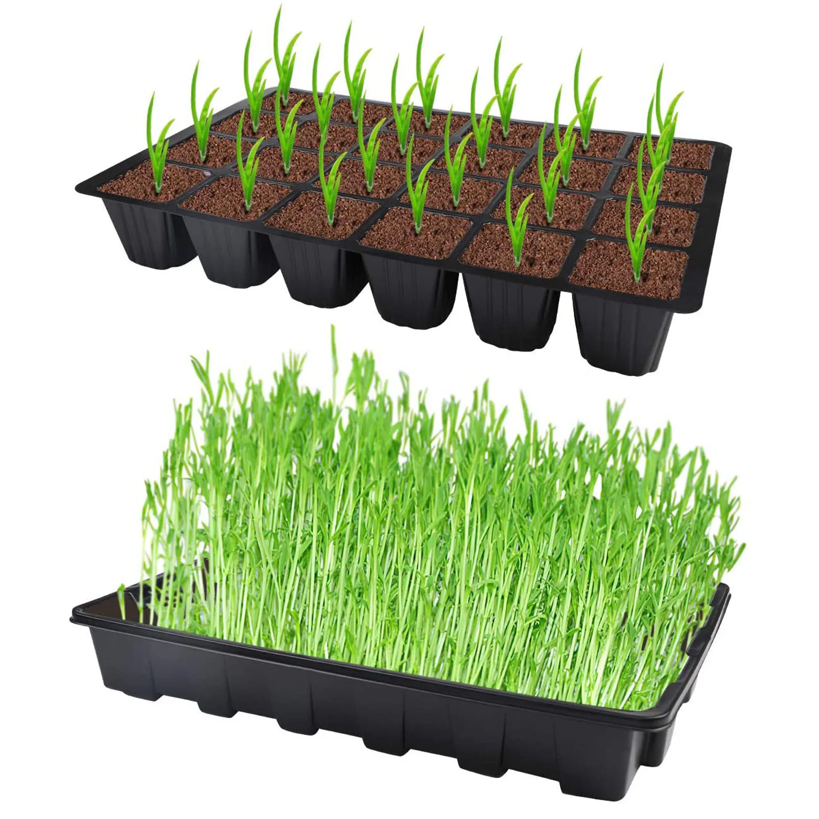 

Germination Kit Seedling Starter Flower Grow Durable Seed Starter Growing Trays Kit Flowers Seedlings Plants Dome + Base 5pcs