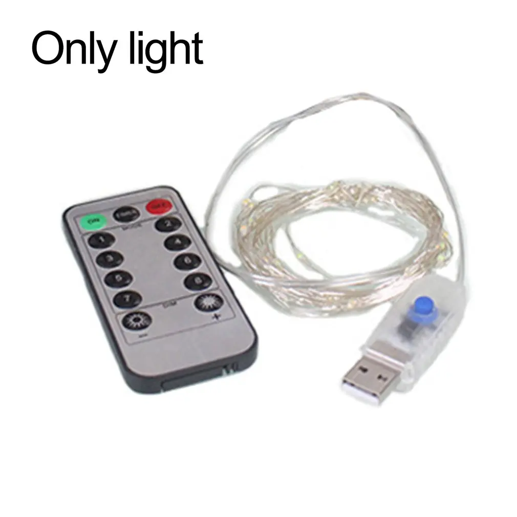 

Remote Control Copper Wire Decorative Light String Low-voltage USB Type 8 Flashing Lights Creative Waterproof LED Lights