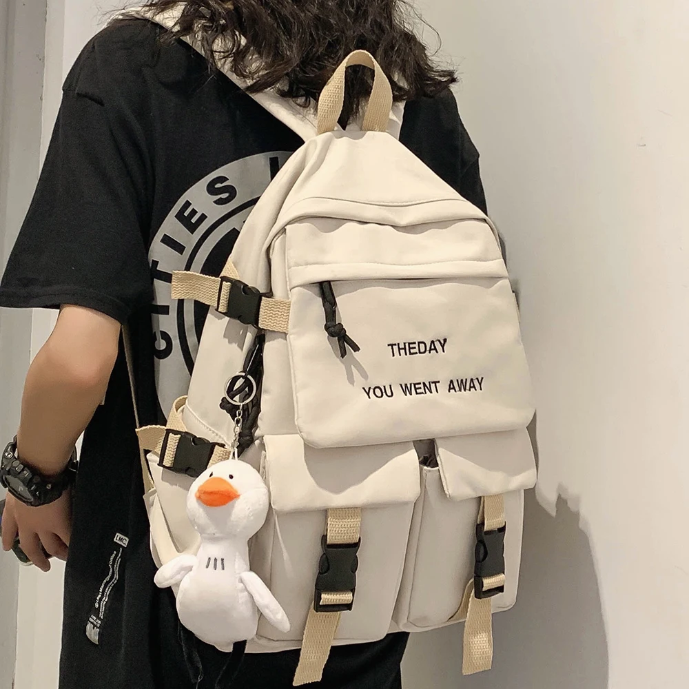 Новый женский водонепроницаемый нейлоновый рюкзак с вышивкой милая школьная