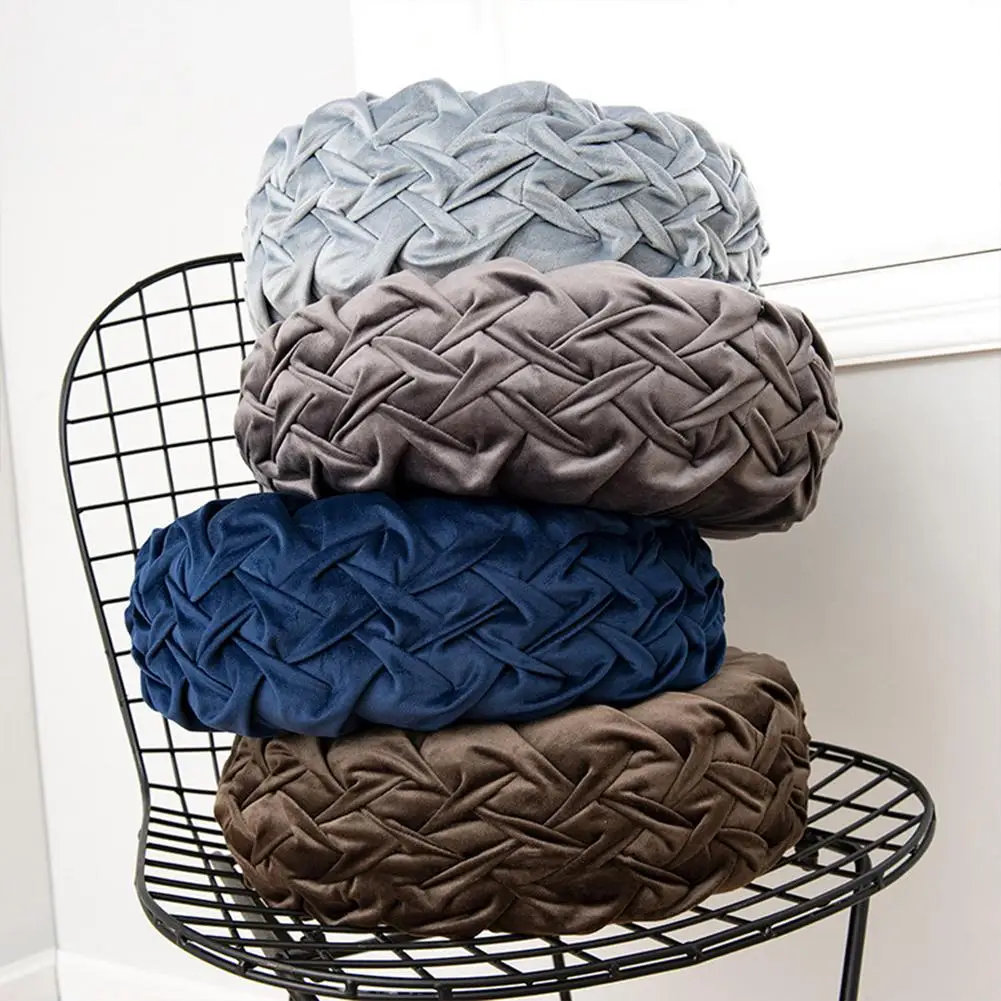 Круглая подушка для сиденья в европейском стиле Стиль коврик под стул сплошной